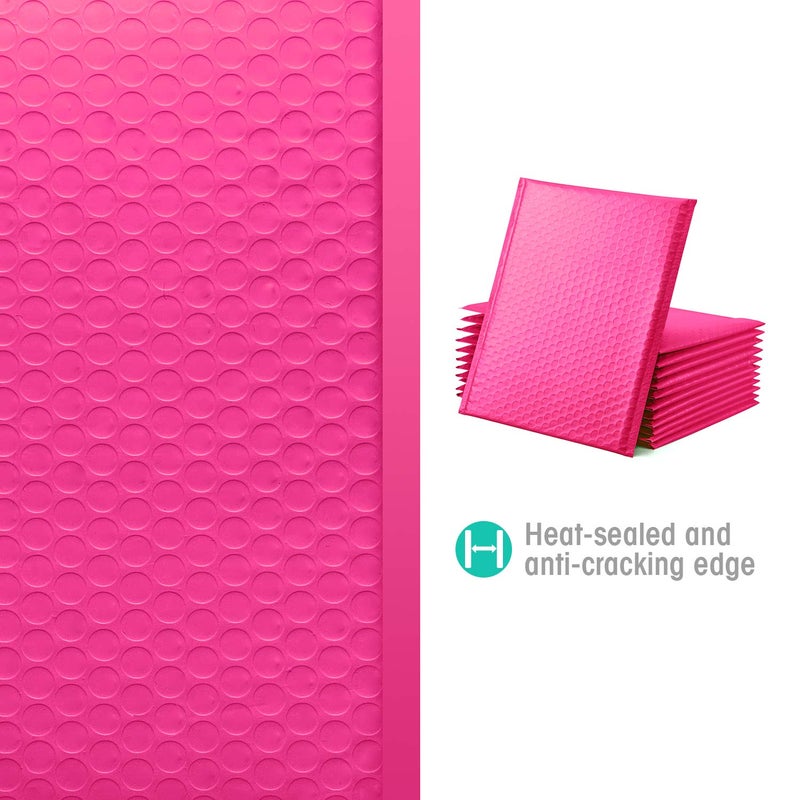 GSSUSA Pink Poly Bubble Mailers 8.5x12 Self-Seal Packaging Bags, Small Business Supplies, Padded Envelopes, Shipping mailer, Mailing Bags, Packaging for Small Business, Pink Bubble Mailer, 25 Pack - Image 5